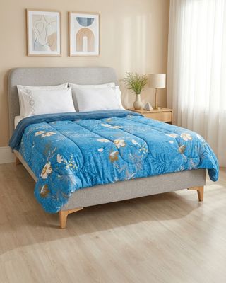 Coberdrom-Casal-Estampado190x220---Azul-Escuro-Floral