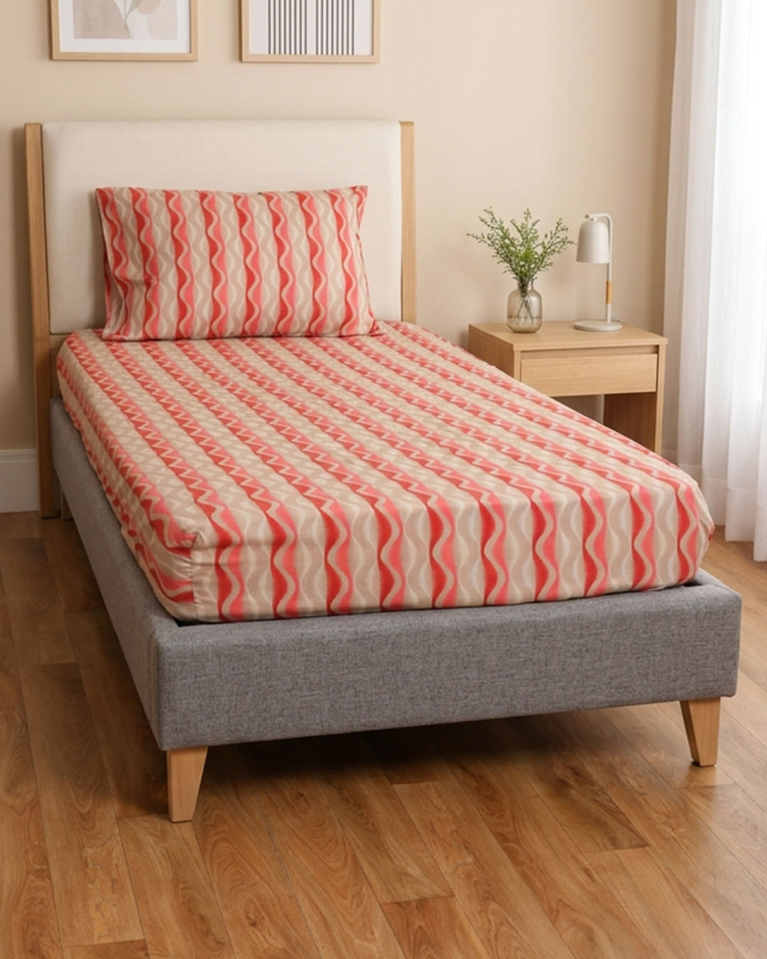 Jg-De-Cama-St-2-Pc-100--Algodao-Est---Vermelho-Geometrico