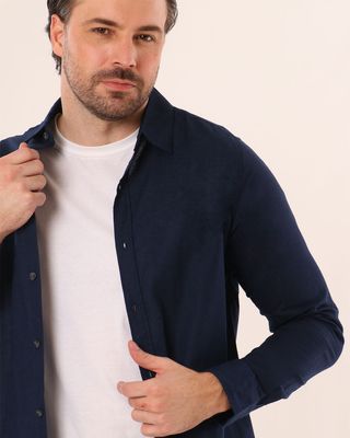Camisa-Ml-Linho-Lisa-Azul-Marinho---Marinho