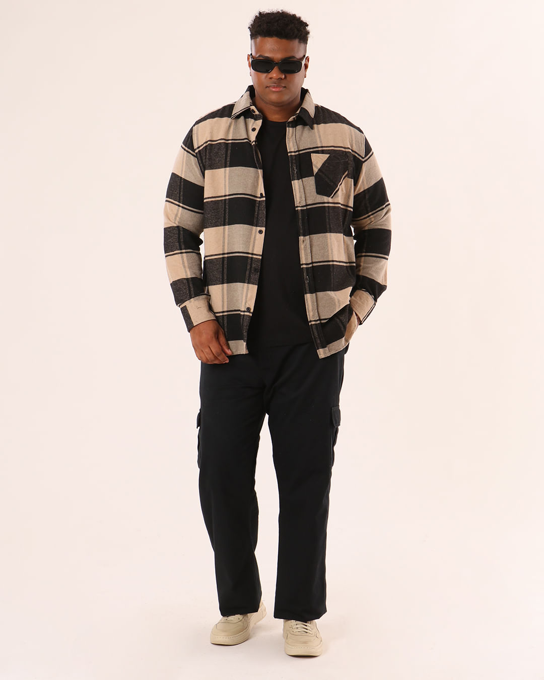 Camisa-Flanela-Xadrez1-Marrom-Plus---Marrom