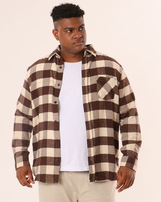Camisa-Flanela-Xadrez3-Bege-Plus---Bege