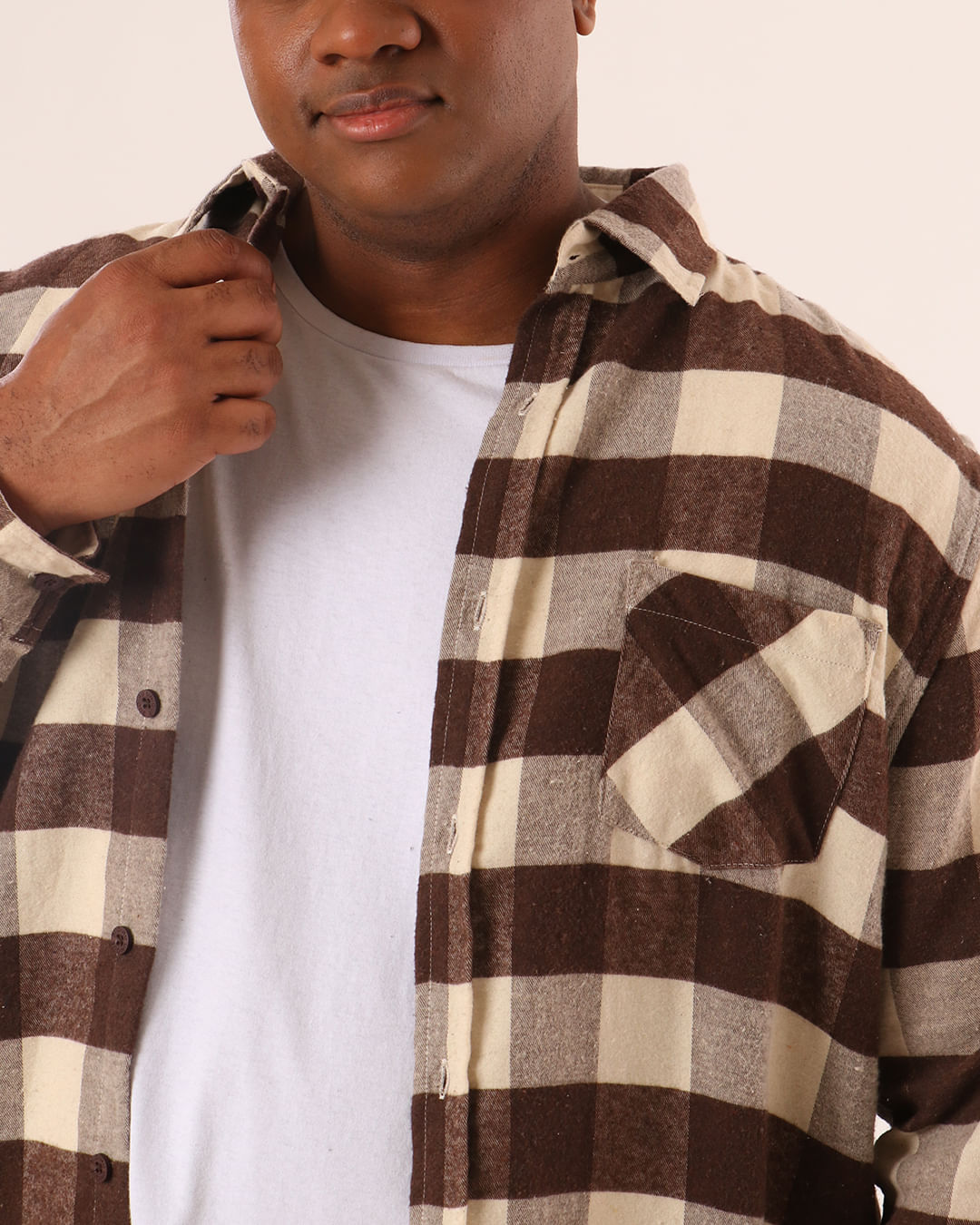 Camisa-Flanela-Xadrez3-Bege-Plus---Bege