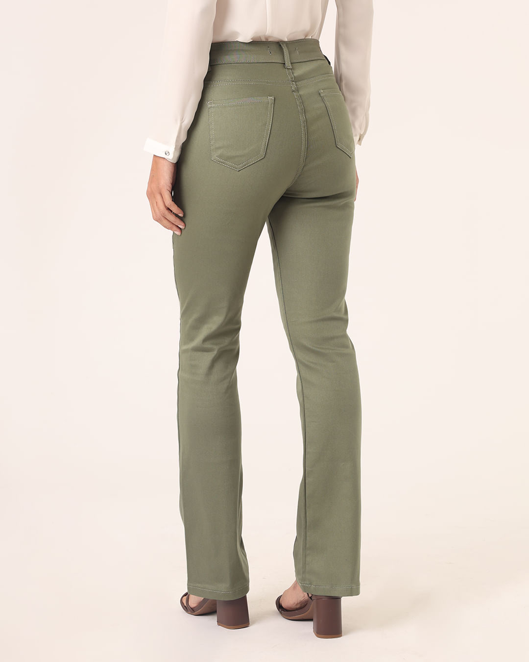 Calca-Sarja-Bootcut-Friso-Verde---Verde