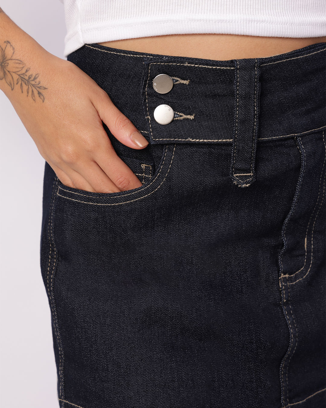 Shorts-Saia-Jeans-Cos-Largo-Aze-Raw---Jeans-Blue