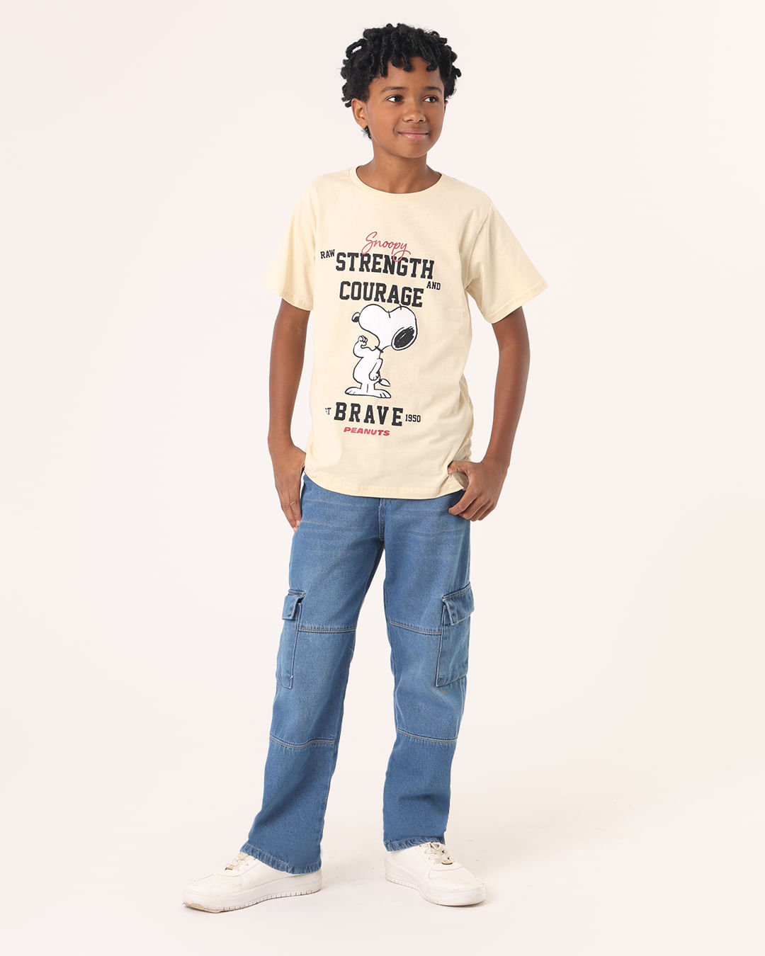 Camiseta-Ch45104-Mc-M-1016-Snoopy-Stre---Bege