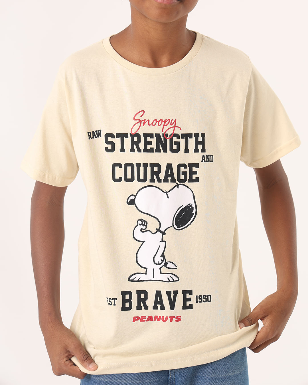 Camiseta-Ch45104-Mc-M-1016-Snoopy-Stre---Bege