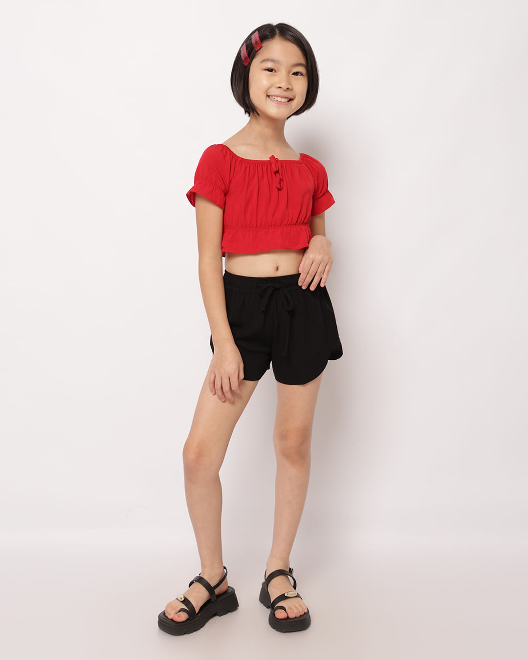 Short Infantil Viscose Preto