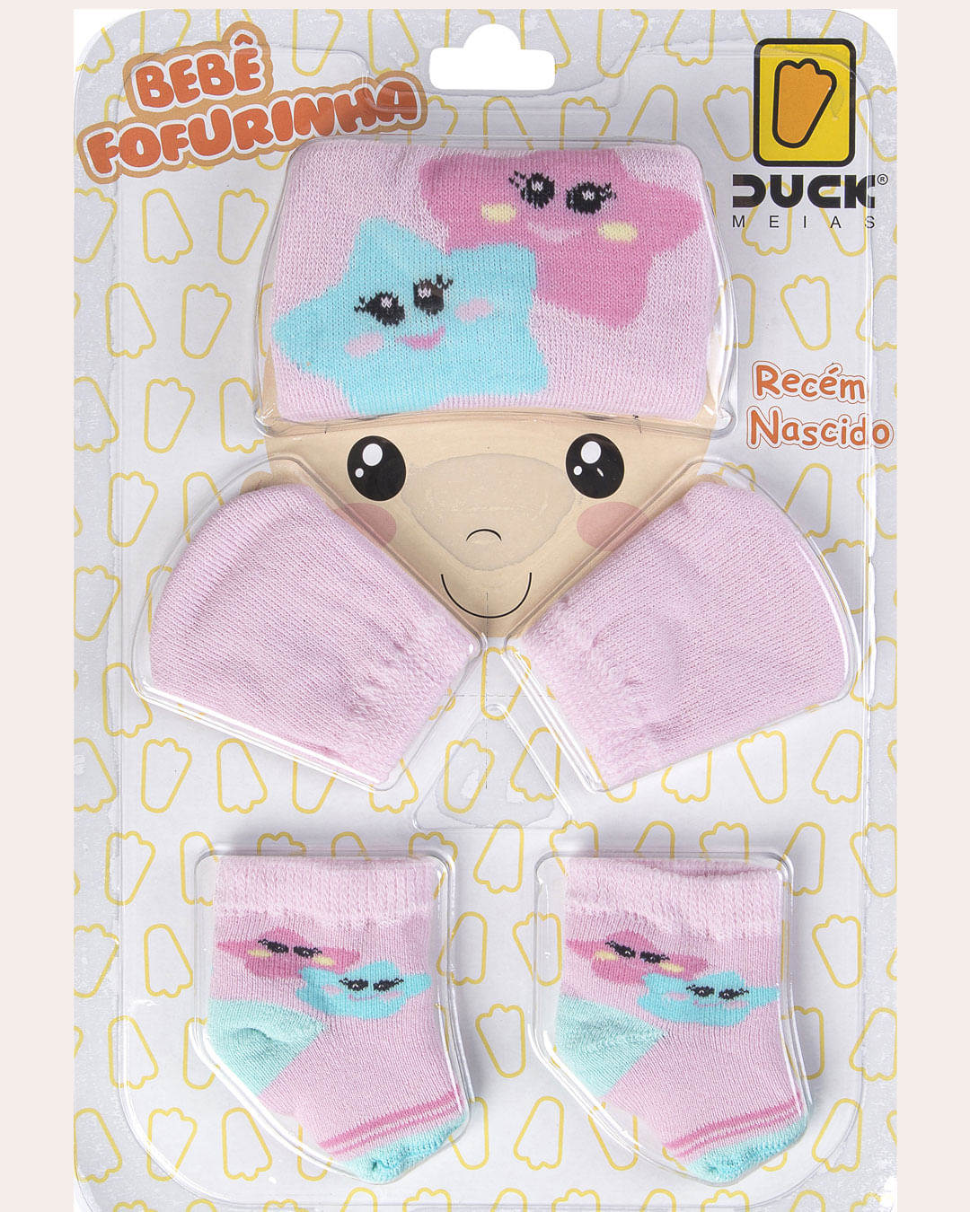 Kit-Rn-Estrela-Touca-luva-meias---Rosa