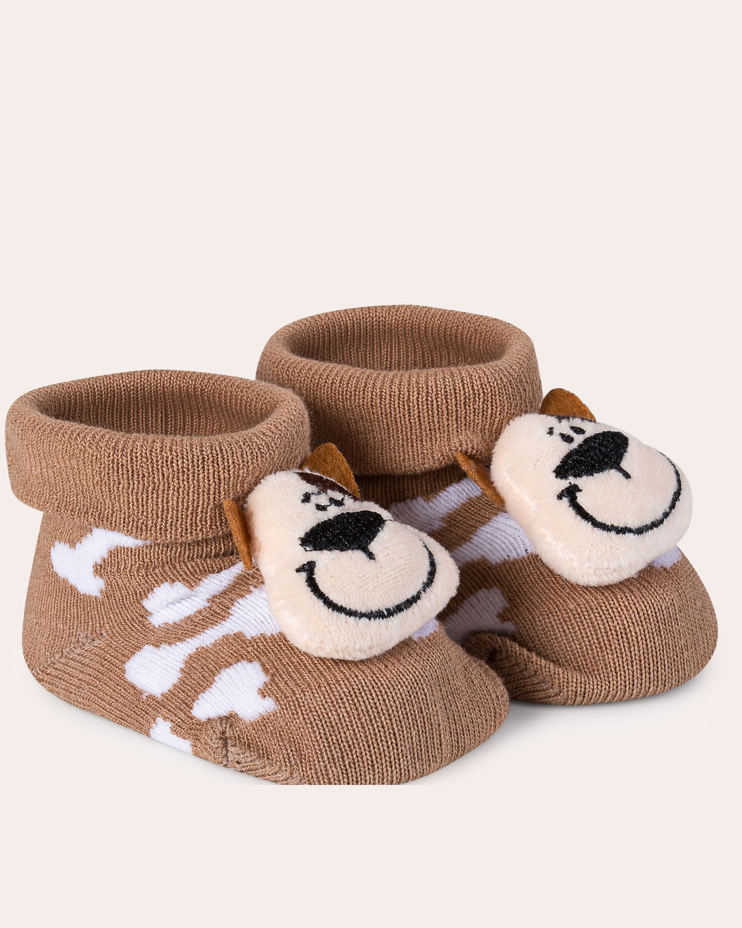 Meia-Rn-Divertida-Cachorro-Marrom---Marrom