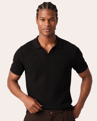 Polo-Tricot-V-Text-Pto---Preto