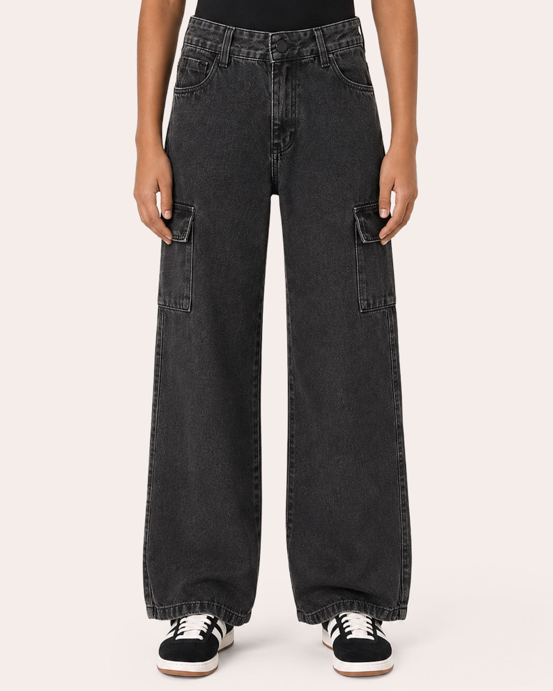 Calca-R5050-Wid-Carg-St-Blck-F-1016---Jeans-Black