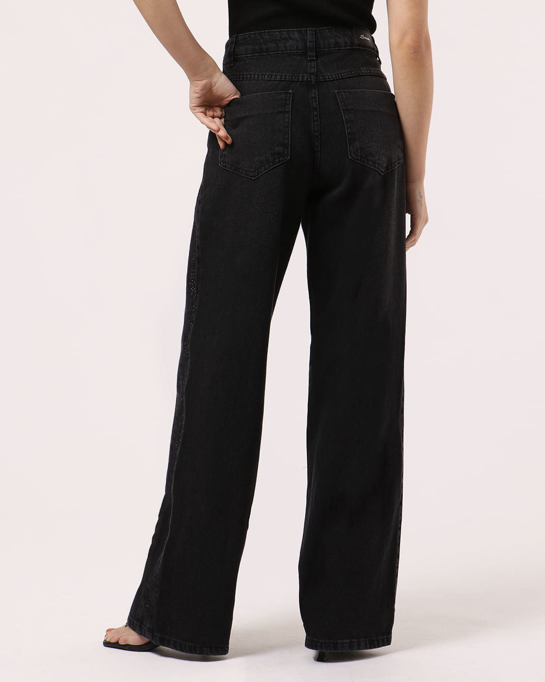 Calca-Wide-Leg-Jeans-Brilho-Lat-Sawary-2---Jeans-Black