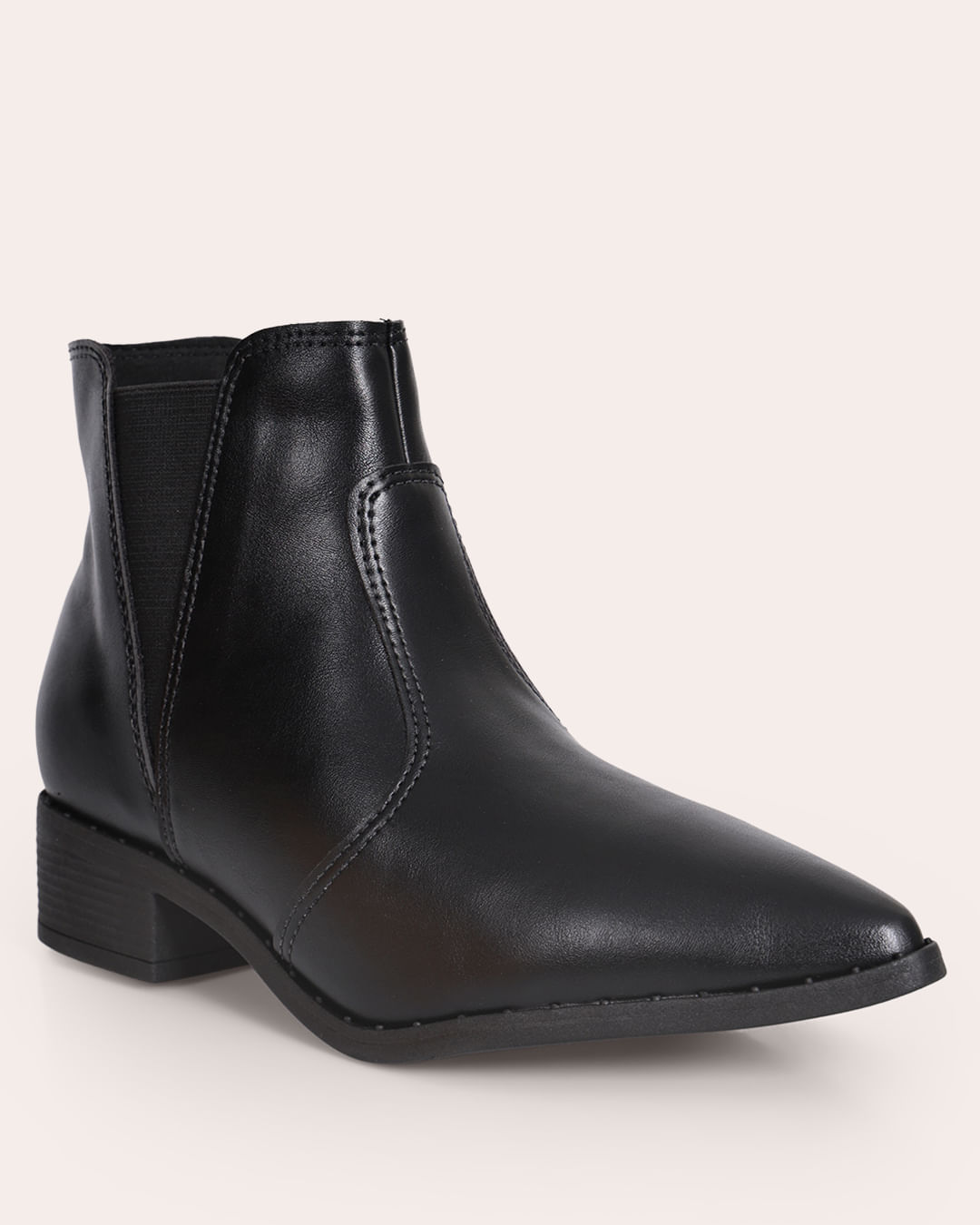 Bota Feminina Beira Rio Western Cano Curto Preta
