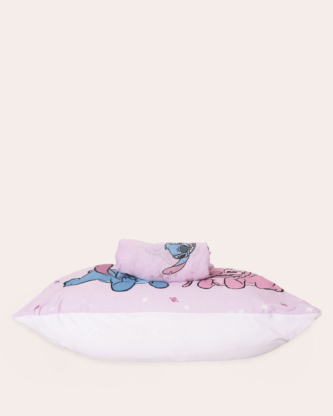 Jogo de Cama Infantil 2 Peças Disney Angel e Stitch Lilás