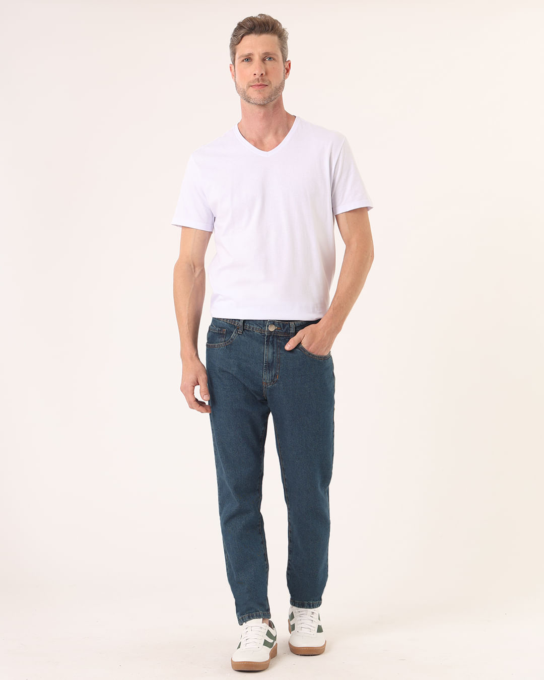 Calça Jeans Masculina Slim Azul