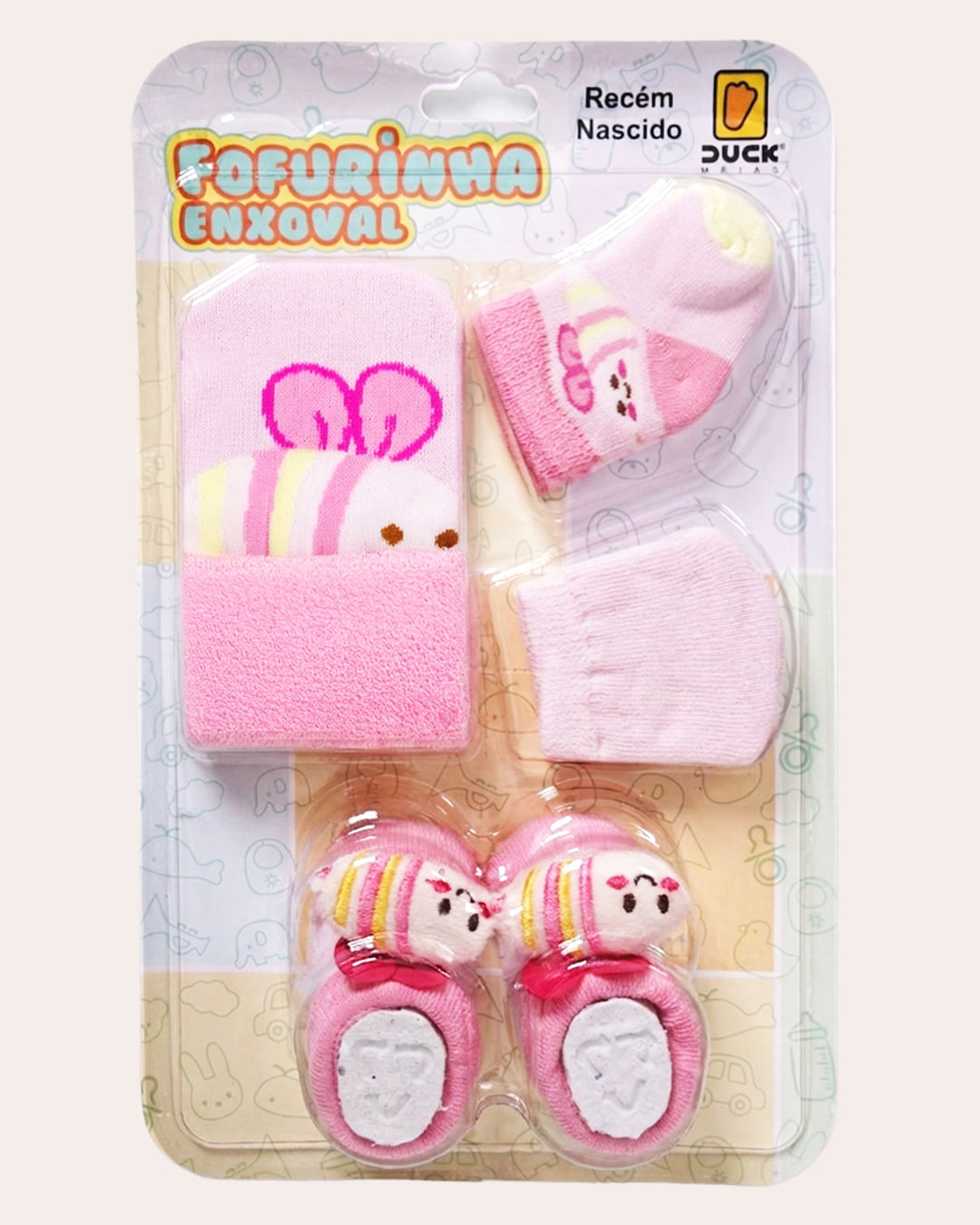 Kit-Rn-Abelha-Touca-luva-meias-mdiverti---Rosa