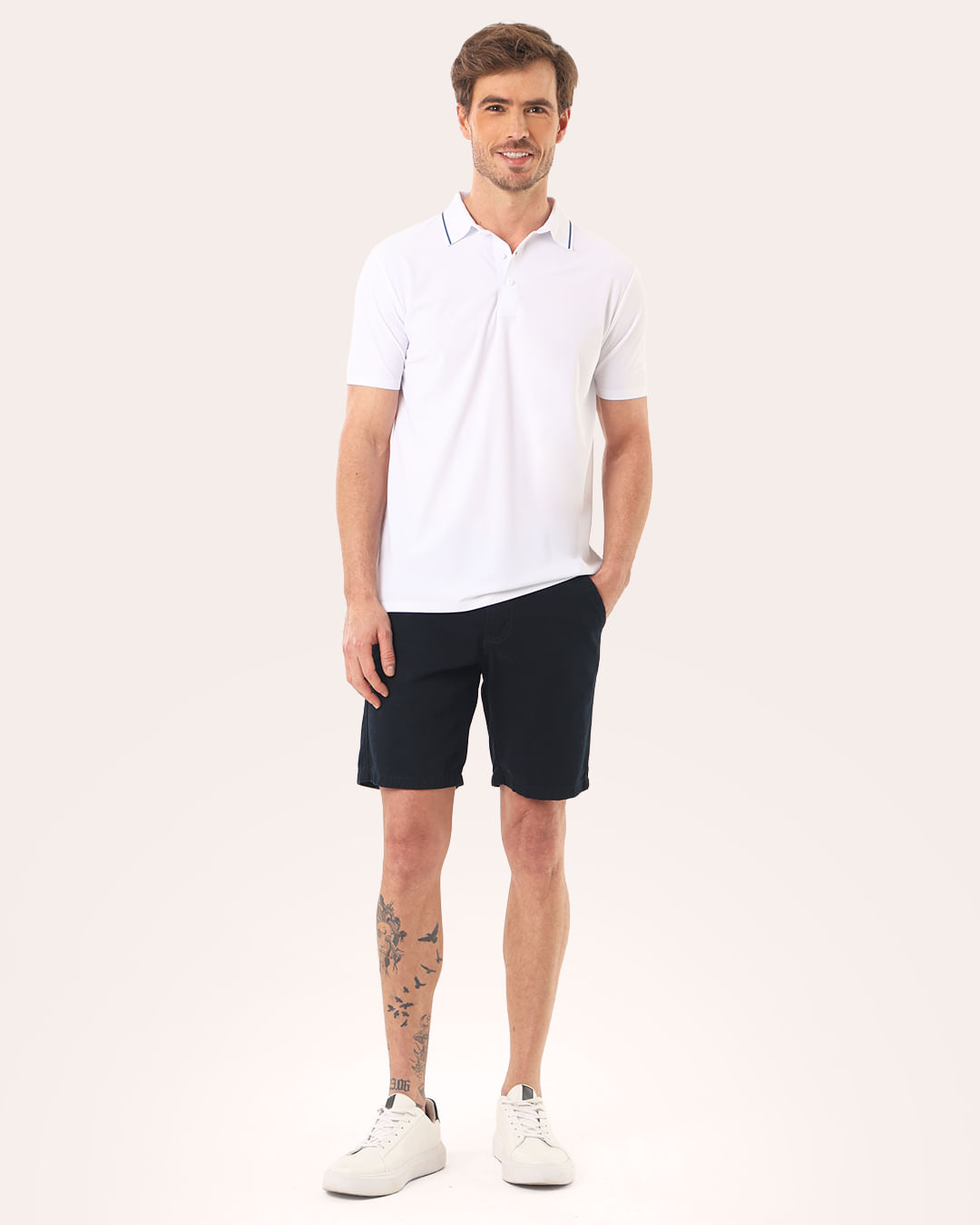 Polo-M69a415ukn-Poliamida-Friso-Bco---Branco