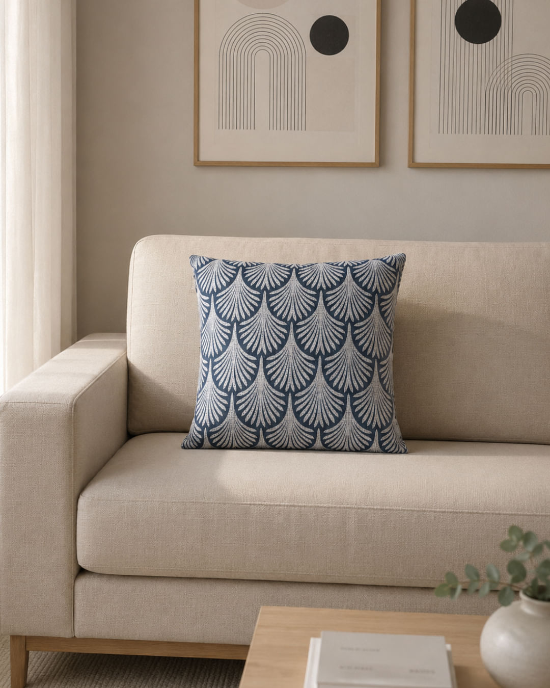 Almofada Velvet 40cm x 40cm Corais Azul