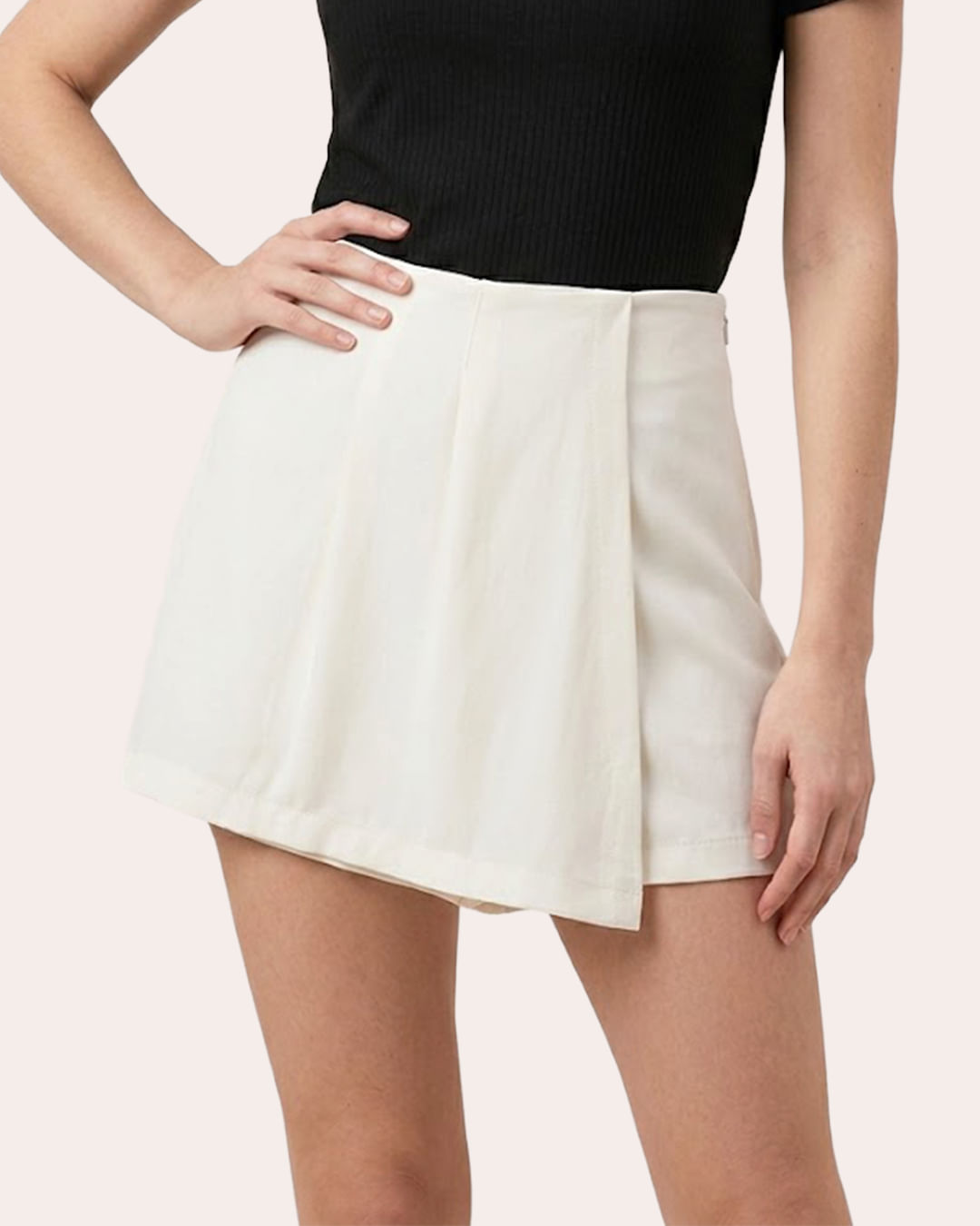 Shorts-Saia-4591-Plissada-Pgg---Off-White