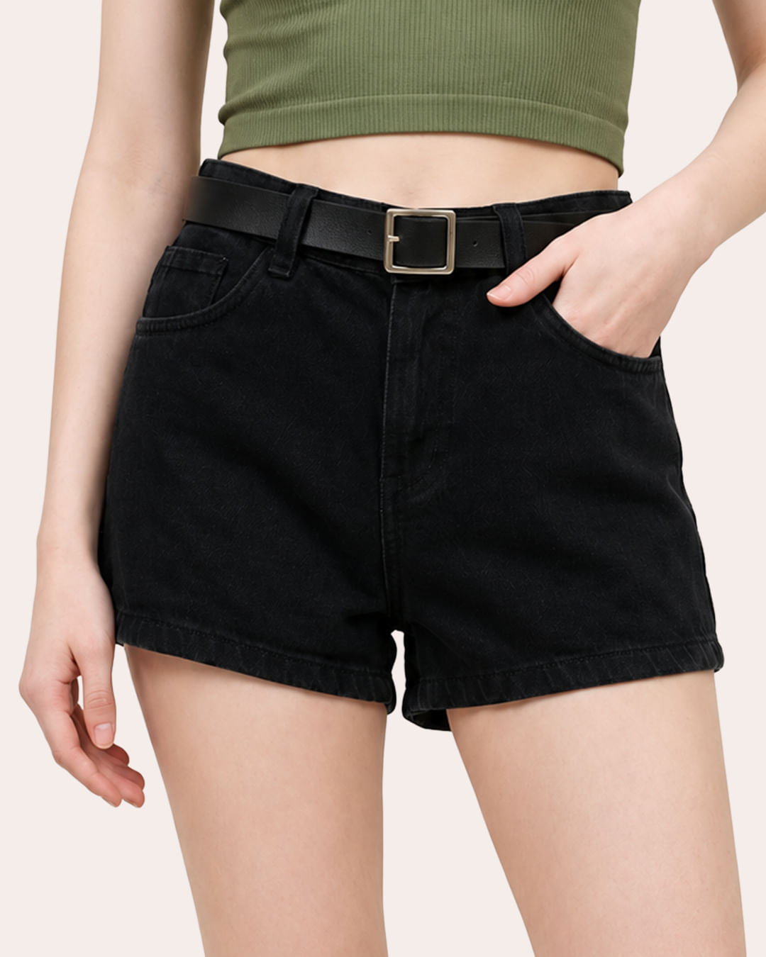 Shorts-Black-Jeans-Cint-Pu---Preto