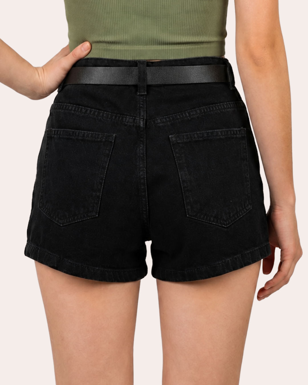 Shorts-Black-Jeans-Cint-Pu---Preto