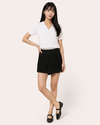 Shorts-Saia-4591-Plissada-Pgg---Preto