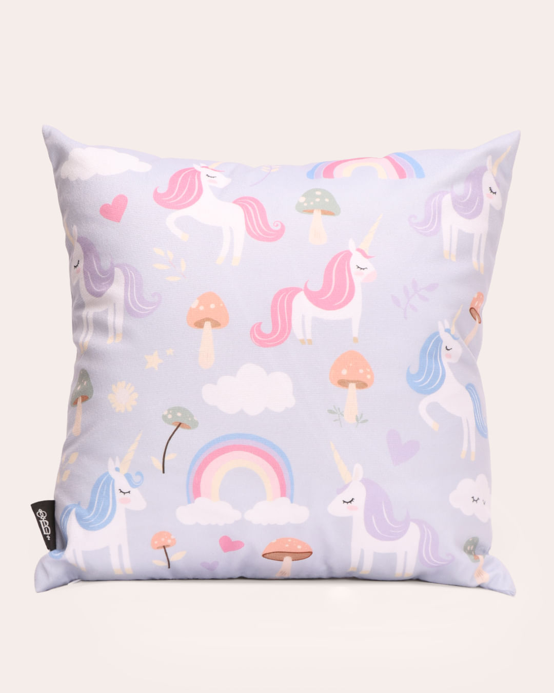 Almofada Infantil Suede 40cm x 40cm Estampa Unicórnio Lilás