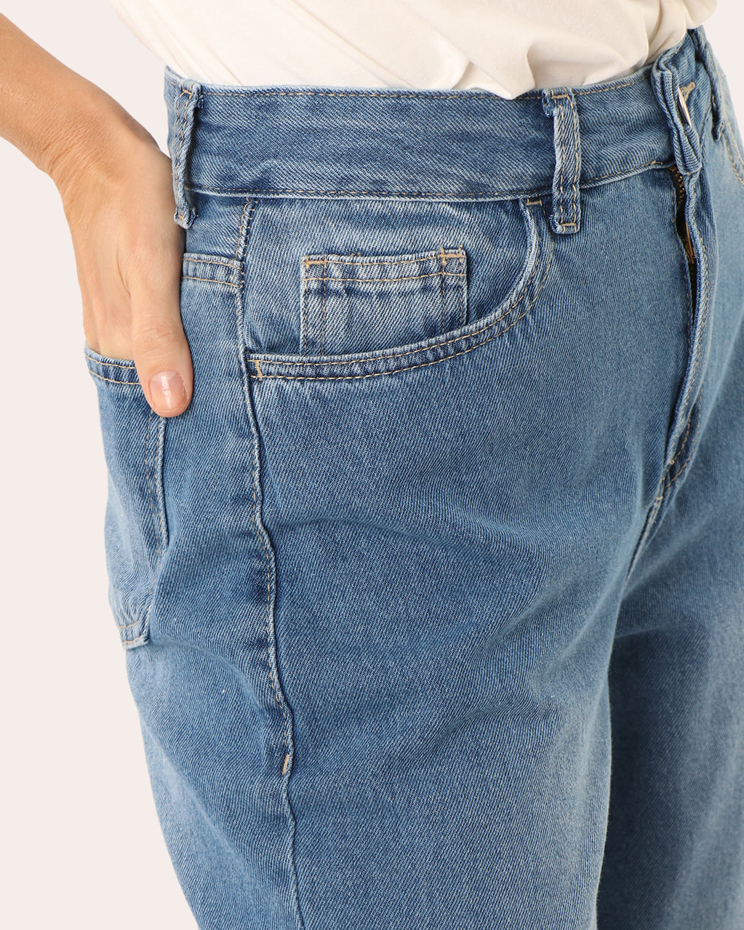 Calca-Jeans-Reta-Cropped-Azm-Cint-Alta---Jeans-Blue