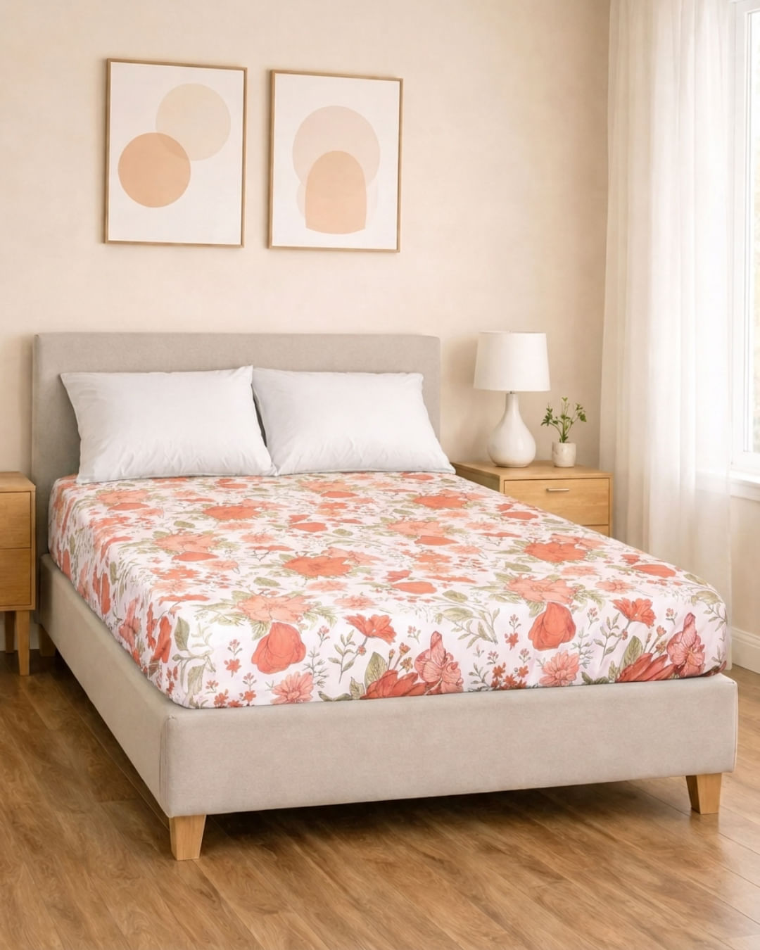 Lençol Avulso King Arte & Cazza Estampado Branco