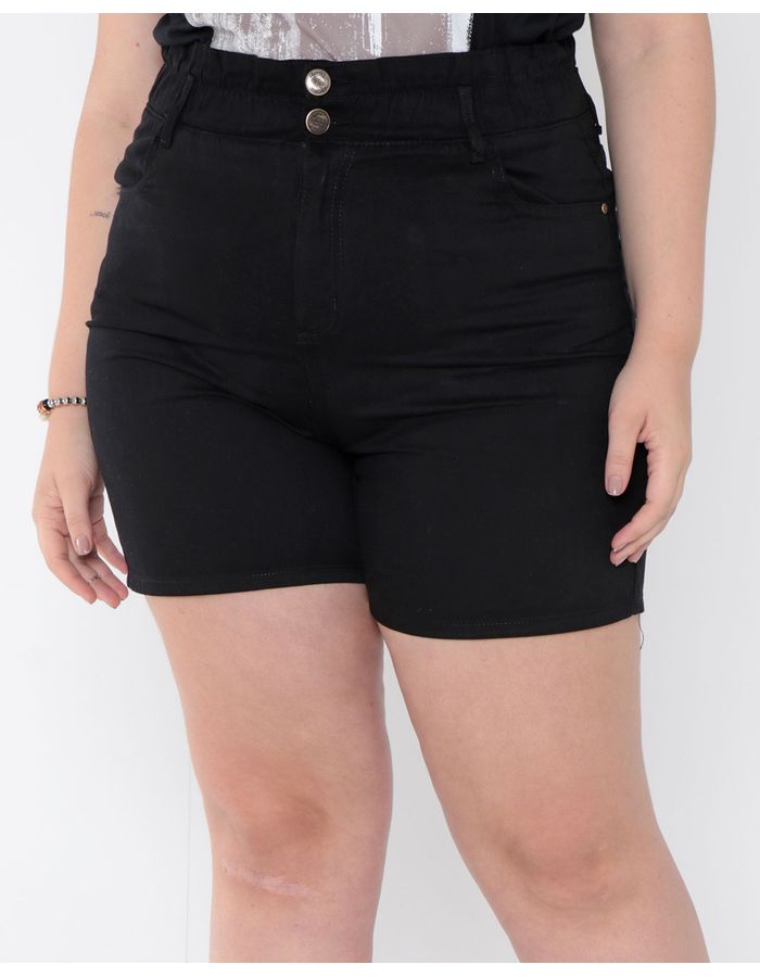 Short-Plus-Size-Feminino-Sarja-Clochard-Preto