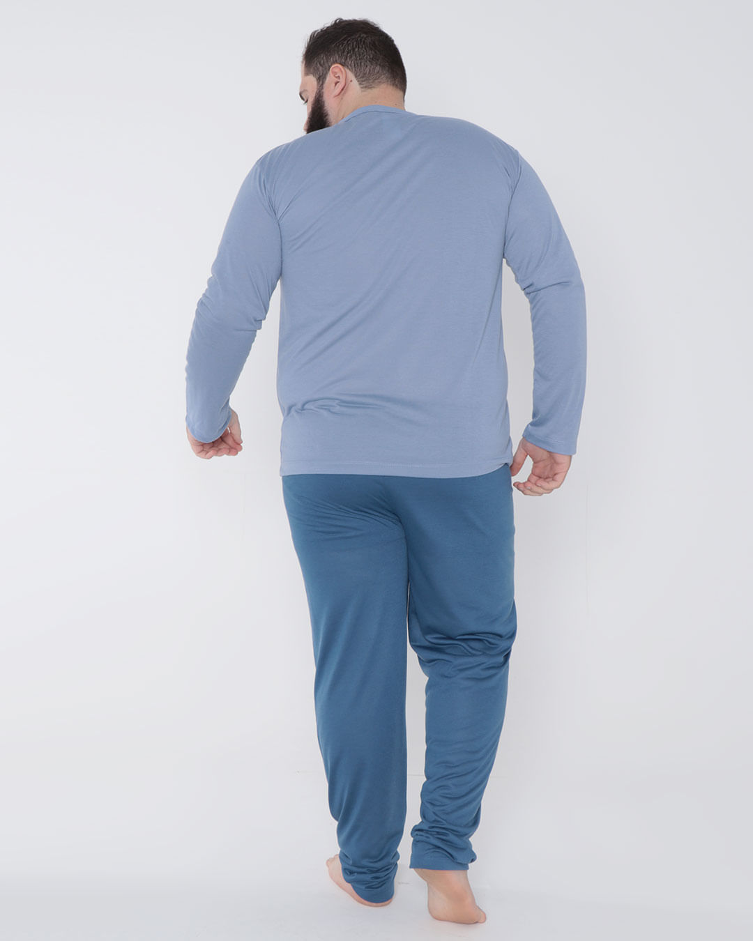 Pijama-Masculino-Plus-Size-Longo-Com-Bordado-Azul-Claro