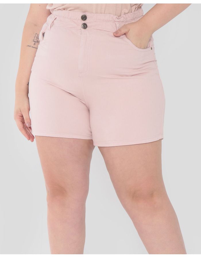 Short-Plus-Size-Feminino-Sarja-Clochard-Rosa-Claro