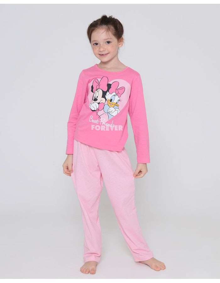 Pijama-Infantil-Minnie-E-Margarida-Disney-Rosa-Medio