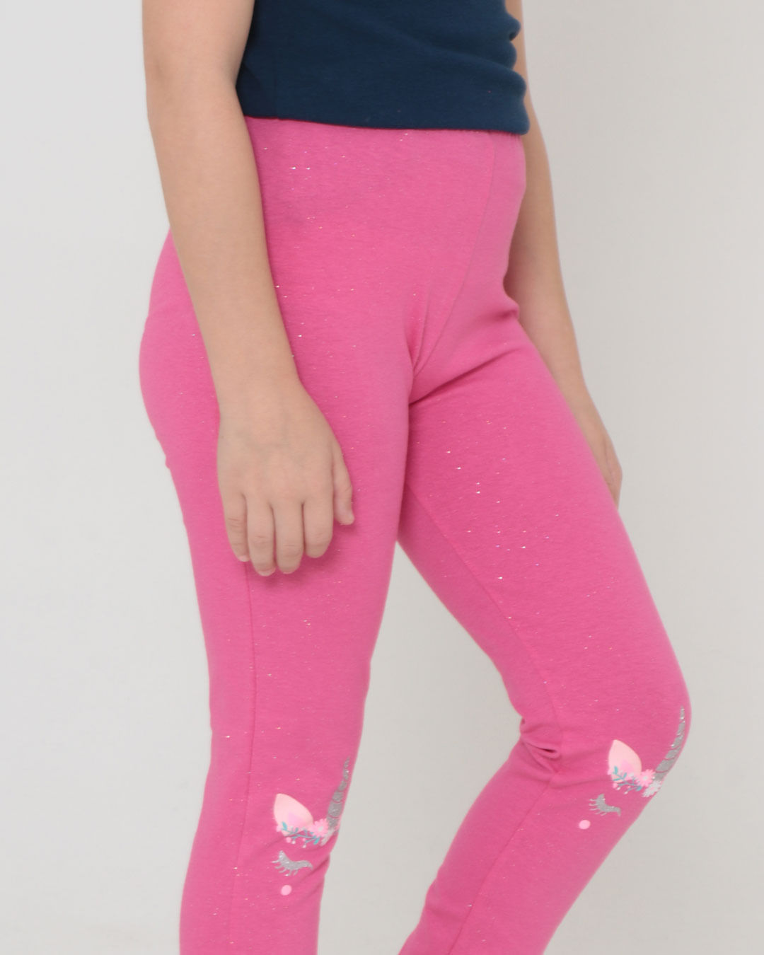 Calca-Legging-Infantil-Unicornio-Glitter-Rosa