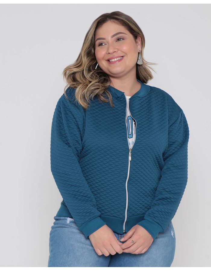 Casaco-Feminino-Plus-Size-Matelasse-Azul-