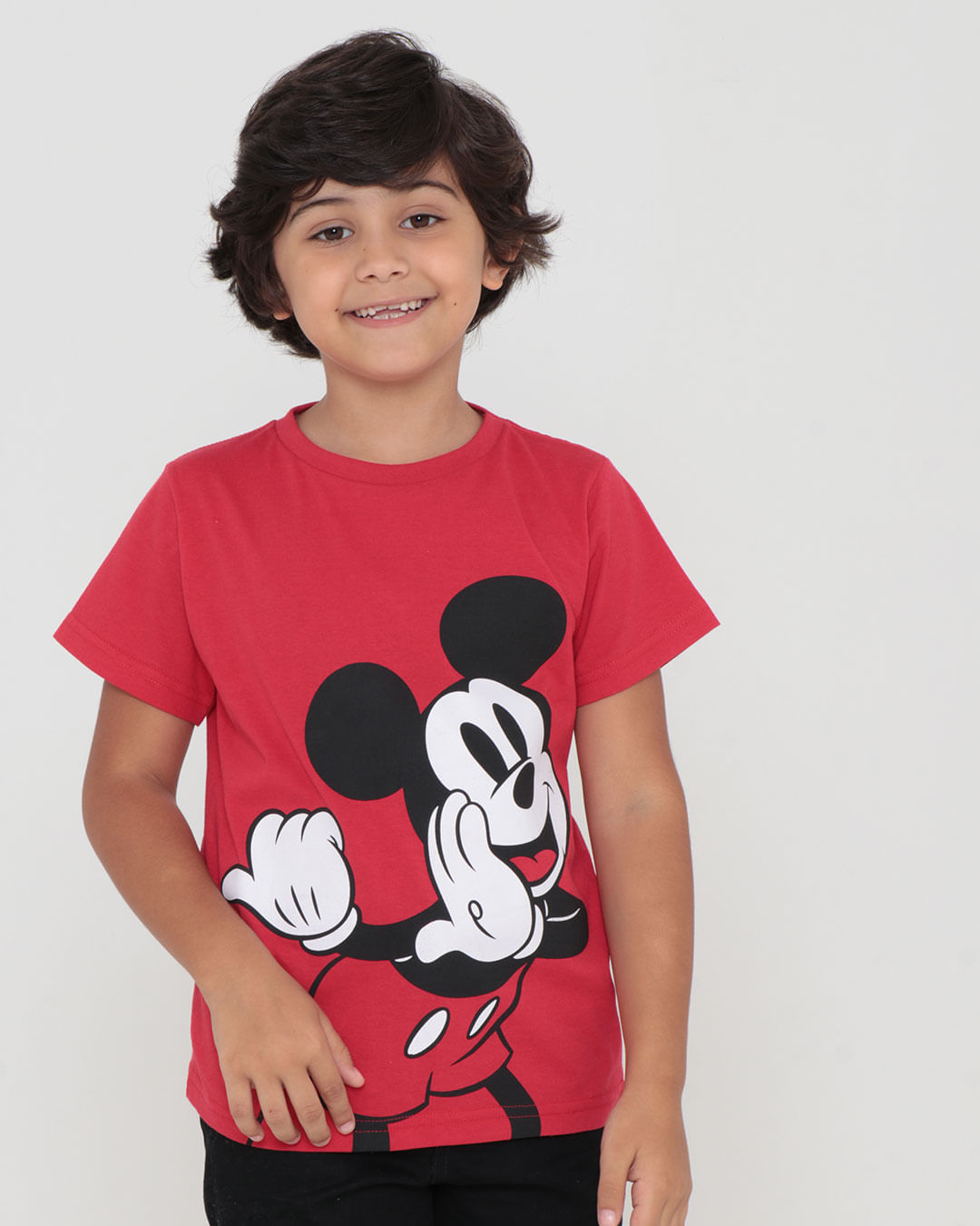 Camiseta-Infantil-Mickey-Mouse-Disney-Vermelha