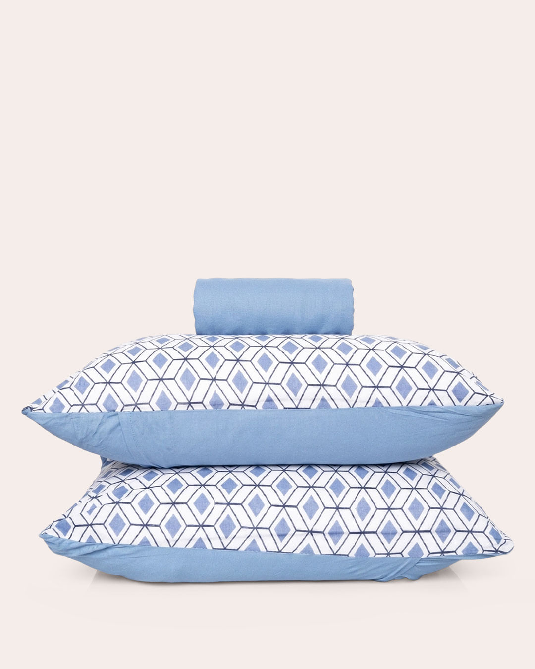 Jogo de Cama Queen 3 Peças Slim Edromania Estampado Azul