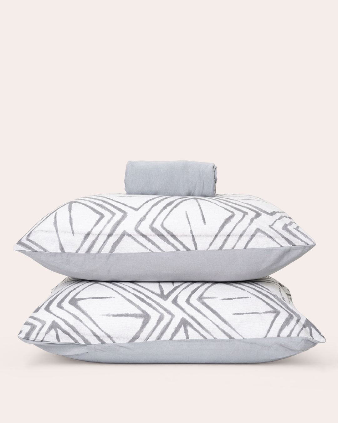 Jogo de Cama Queen 3 Peças Slim Edromania Estampado Cinza