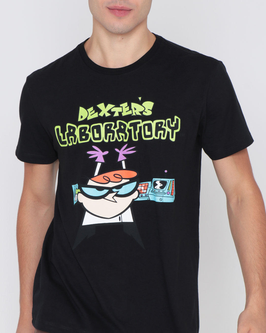 Camiseta-Masculina-Laboratorio-Dexter-Cartoon-Network-Preta