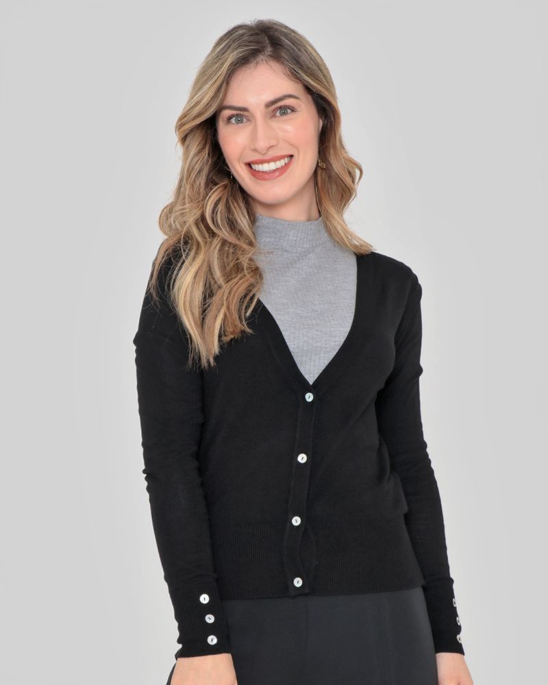 black v neck cardigan ladies