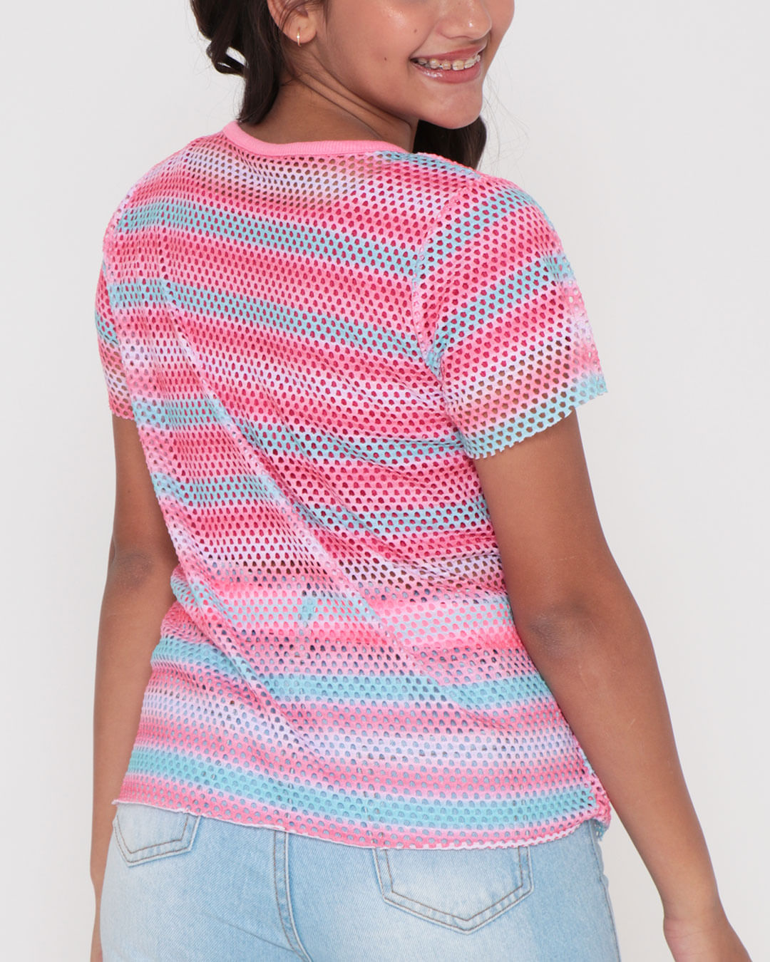 Blusa-Juvenil-Tela-Manga-Curta-Rosa