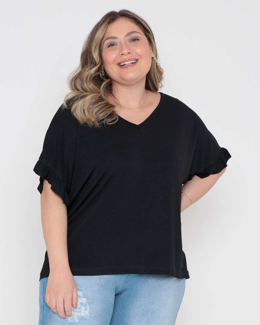 Blusa-Plus-Size-Babados-Preta