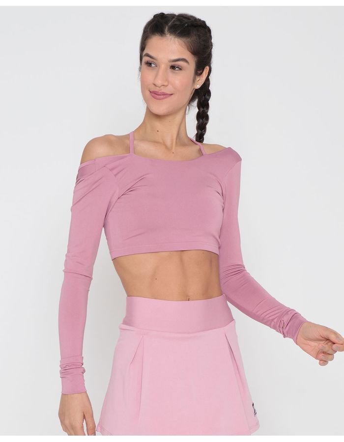 Blusa-Feminina-Fitness-Fitter-Suplex-Cropped-Rosa-Claro