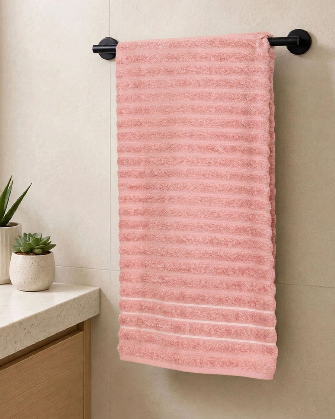 Toalha Banhão Dohler Texturizada Horizontal Rosa