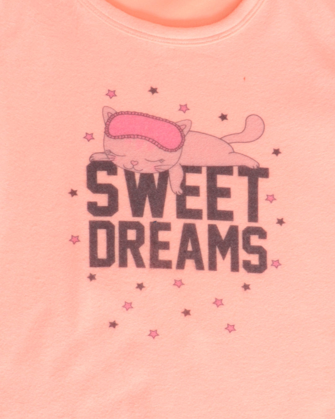 Pijama-Juvenil-Longo-De-Soft-Estampa-Sweet-Dreams-Laranja-