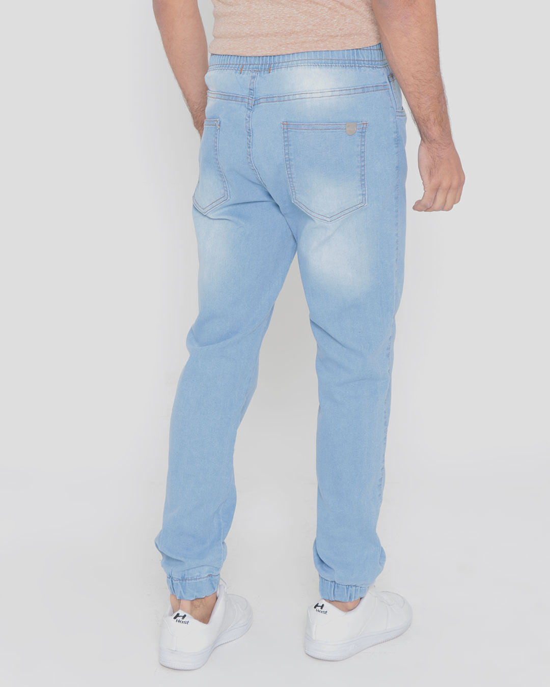 Calca-Jeans-Masculina-Jogger-Azul-Claro