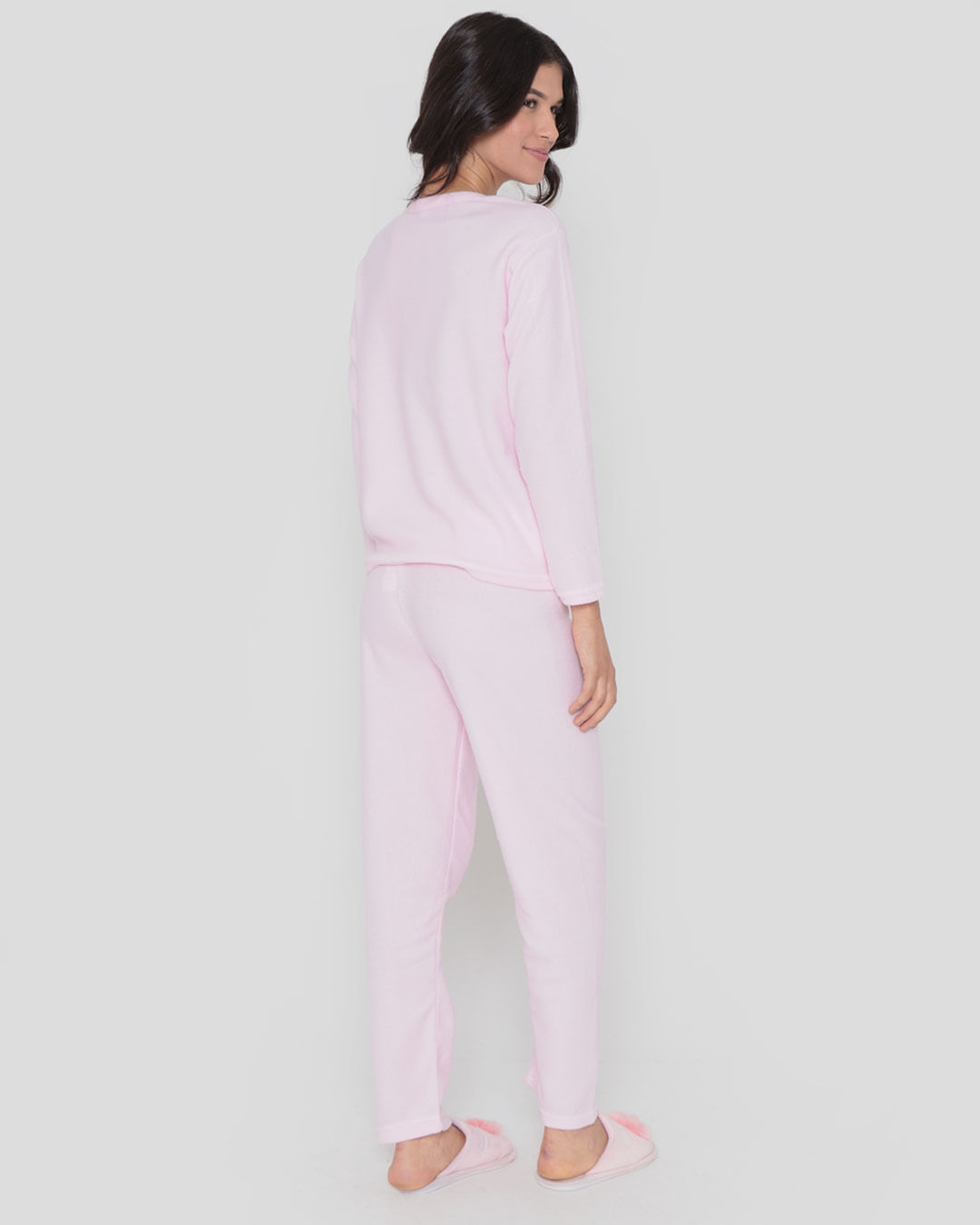 Pijama-Feminino-Soft-Longo-Estampa-Arco-Iris-Rosa