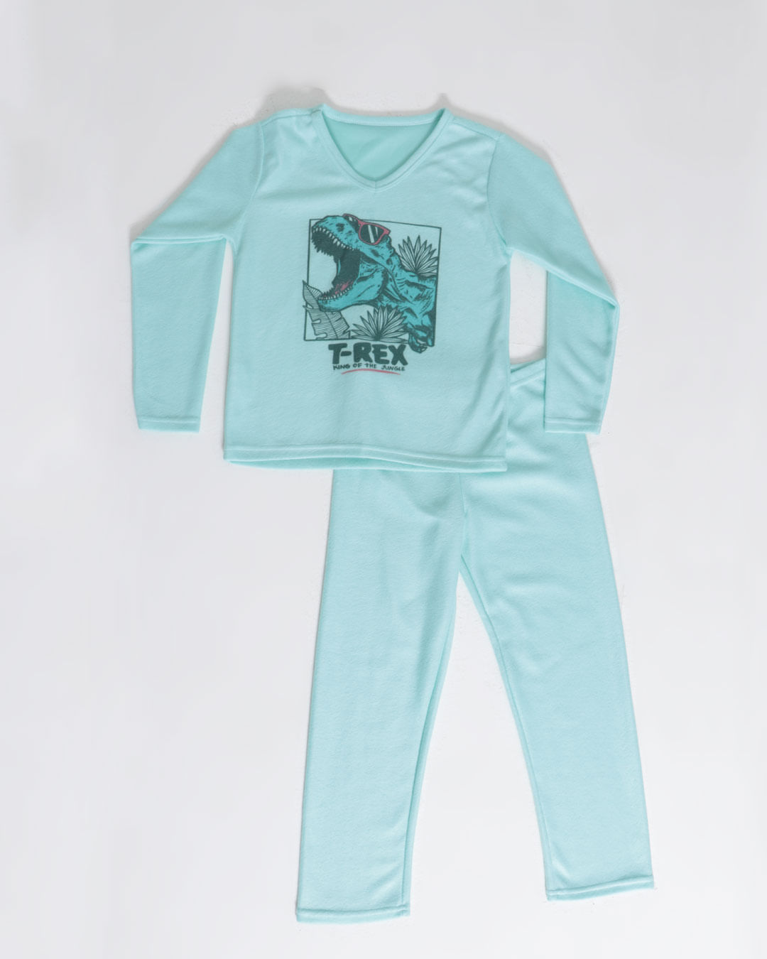 Pijama-Juvenil-Soft-Estampa-T-Rex-Verde-