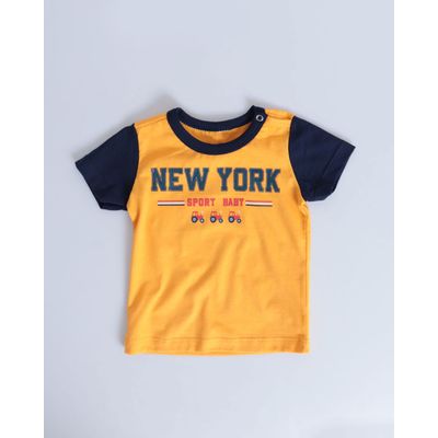 Camiseta-Bebe-Estampa-New-York-Mostarda