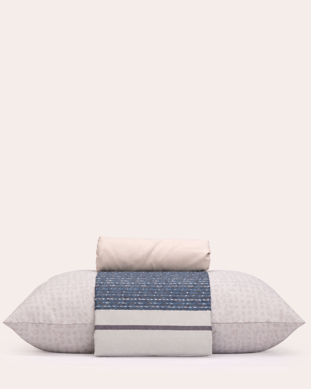 Jogo de Cama Solteiro 3 Peças Arte & Cazza Estampado Cinza